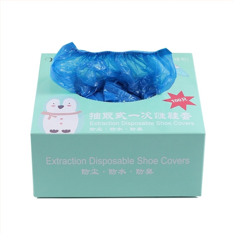 Еднократни протектори за обувки, прахозащитни, водоустойчиви, противохлъзгащи, прозрачно полиетиленово покритие