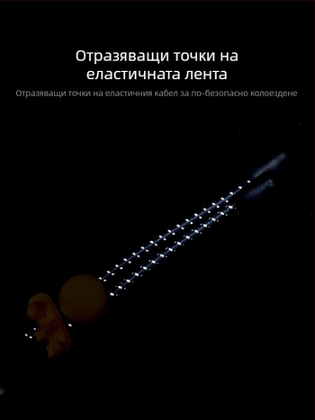 Meilong рефлекторна велосипедна презрамка за крак с катарама – тъкана лента за нощно каране
