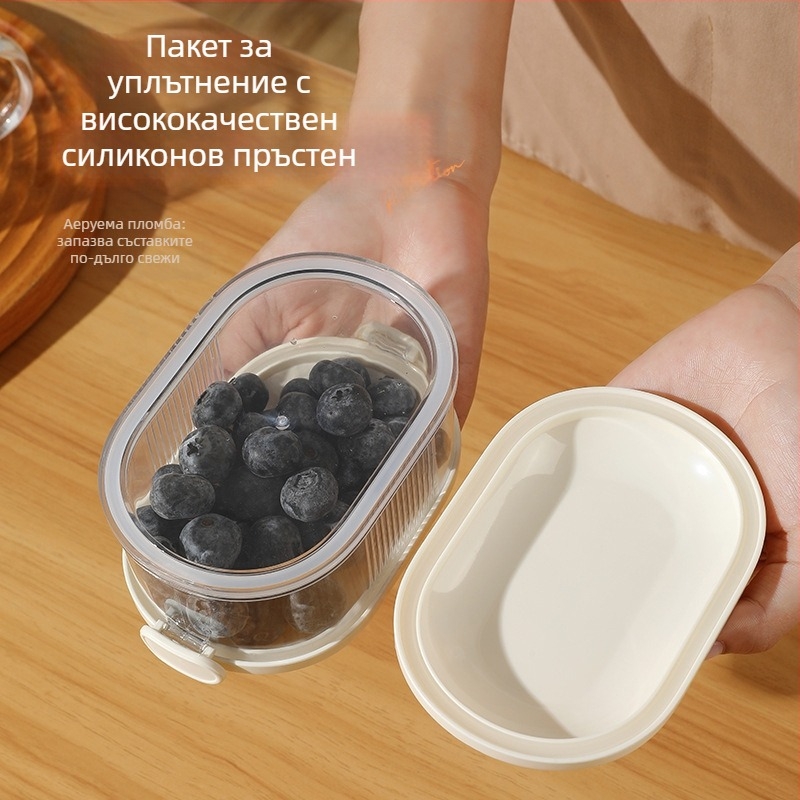 Кутия за подправки, квадратна, запечатана, 501–800 мл, хранителна пластмаса, стил лайт лукс