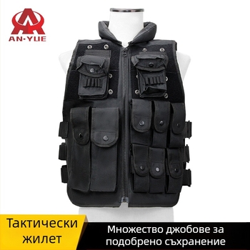 Тактическа жилетка с камуфлажен модел, бързосъхнеща, дишаща, водоустойчива, износоустойчива