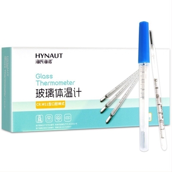 Медицински стъклен ртутен термометър за подмишница и устна, марка Hainuo, многократно използваем, пакет от 10 бр.