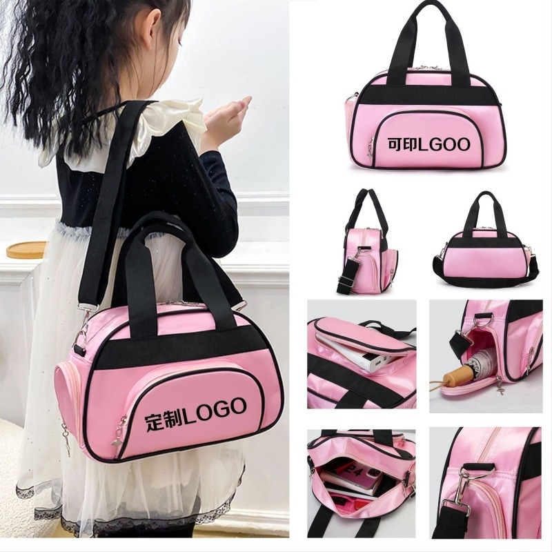 Детска чанта за танци от найлон, устойчива на износване, подплата полиестер, мил стил, за момичета 1–4 години