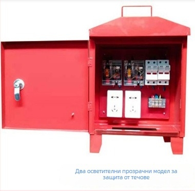 Индустриална кутия за контакти, външна водоустойчива, подова инсталация, номинален ток 220–380, трислоен разпределителен блок