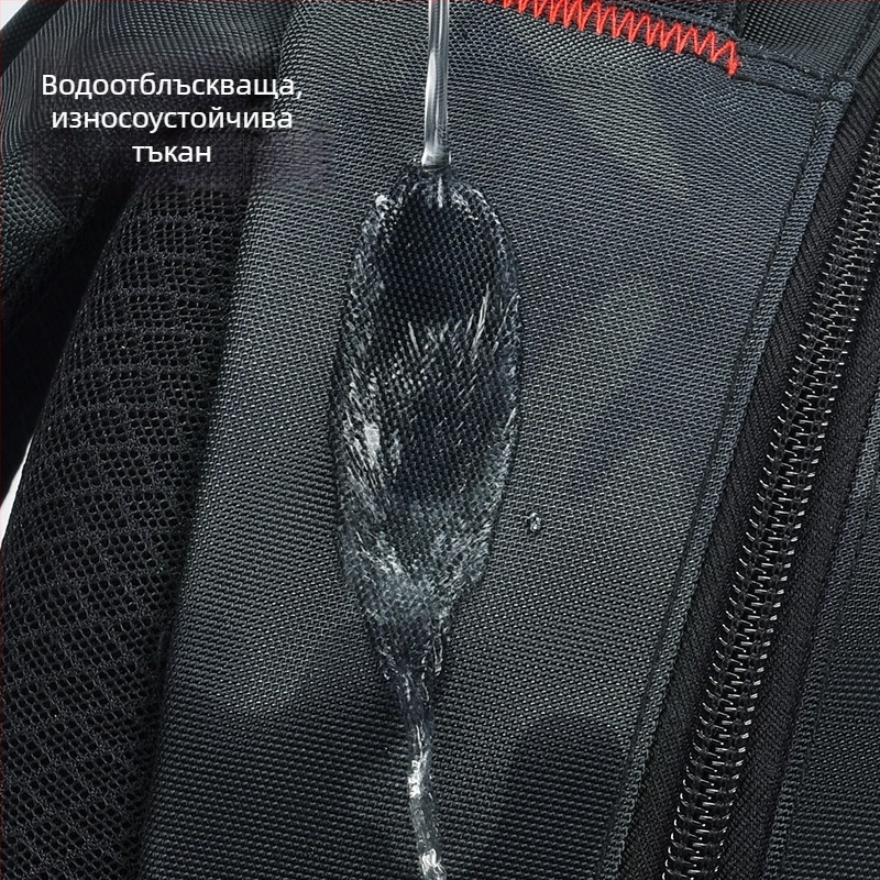 Унисекс ученическа раница с камуфляжен геометричен принт; лека и водоустойчива Oxford тъкан; презрамки с въздушна система за защита на гръбнака и облекчаване на товара; подходяща за 5–6 клас