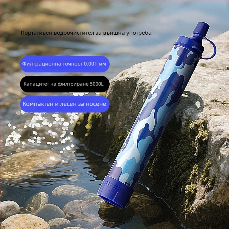 Инструмент за оцеляване: външен воден филтър за спешни случаи – директно пречистване на вода, CIKEFIT