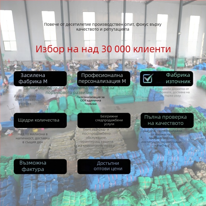 Полиетиленова защитна мрежа за строителни площадки, огнеупорна и защита срещу падане, отговаря на националния стандарт.