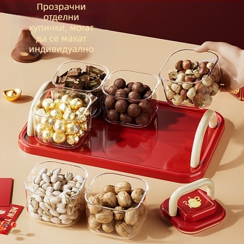 Запечатан буркан с разделител и капак, PP поднос с ABS капак и силиконово уплътнение, прозрачен съд — Ym