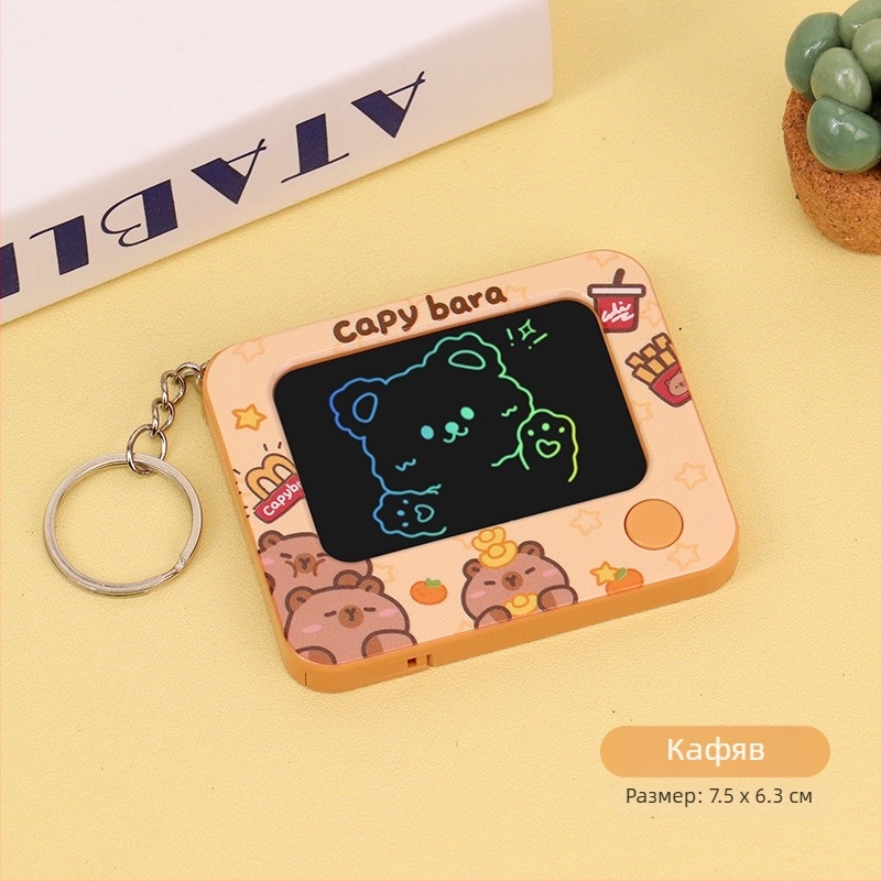 Ключодържател с карикатурна миниатюрна дъска за рисуване, автомобилен дизайн, пластмасов – подарък