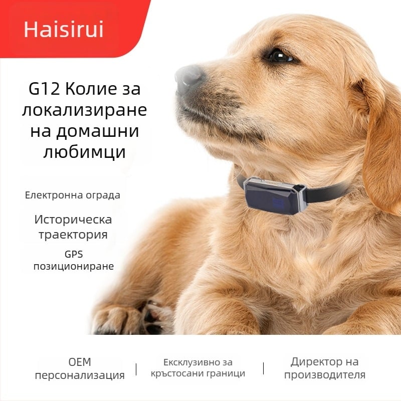 G12 GPS локатор за домашни любимци, водоустойчив, за открито, WiFi+GPS антена, аларма при загуба и ограда