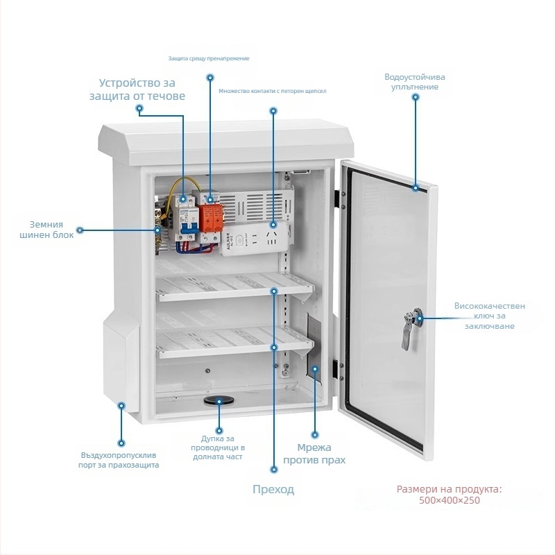 Външна кутия за видеонаблюдение от неръждаема стомана, водоустойчива, стенен монтаж