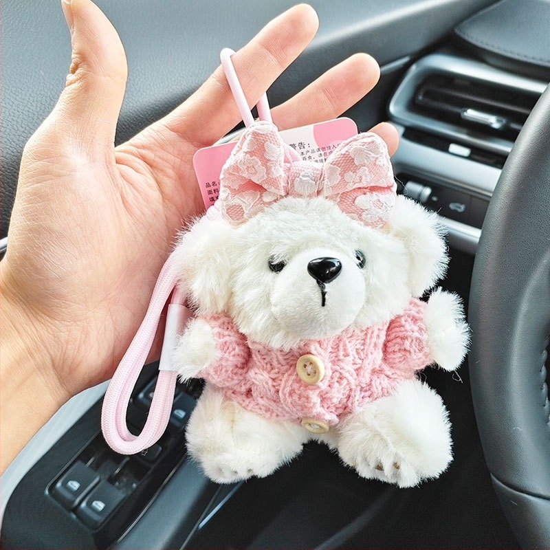 Плюшено мече-кукла, къс плюш, пълнител ПП памук, за възраст 14+