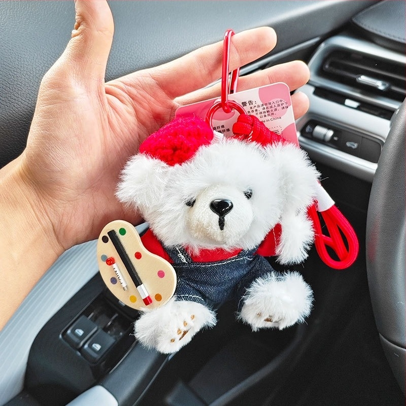 Плюшено мече-кукла, къс плюш, пълнител ПП памук, за възраст 14+