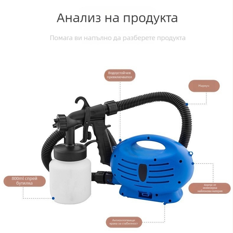 Електрическа пръскачка Raytop, 220V, с мрежово захранване, за боядисване и декориране