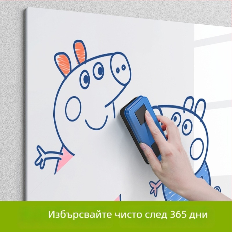Детска едностранна стенна бяла дъска за рисуване - PET рамка, PET панел, Little ruishi, спецификация 1