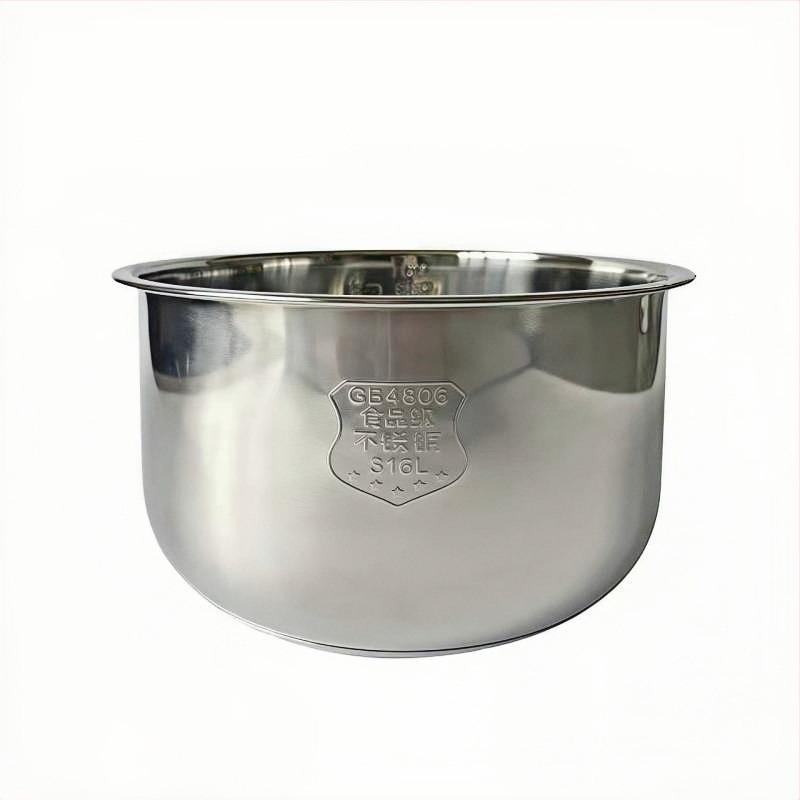 Електрическа тенджера под налягане с вътрешен съд от 316 хранително-качествена неръждаема стомана; многофункционална за ориз, месо, супа на пара и кекс; капак от неръждаема стомана със силиконово уплътнение