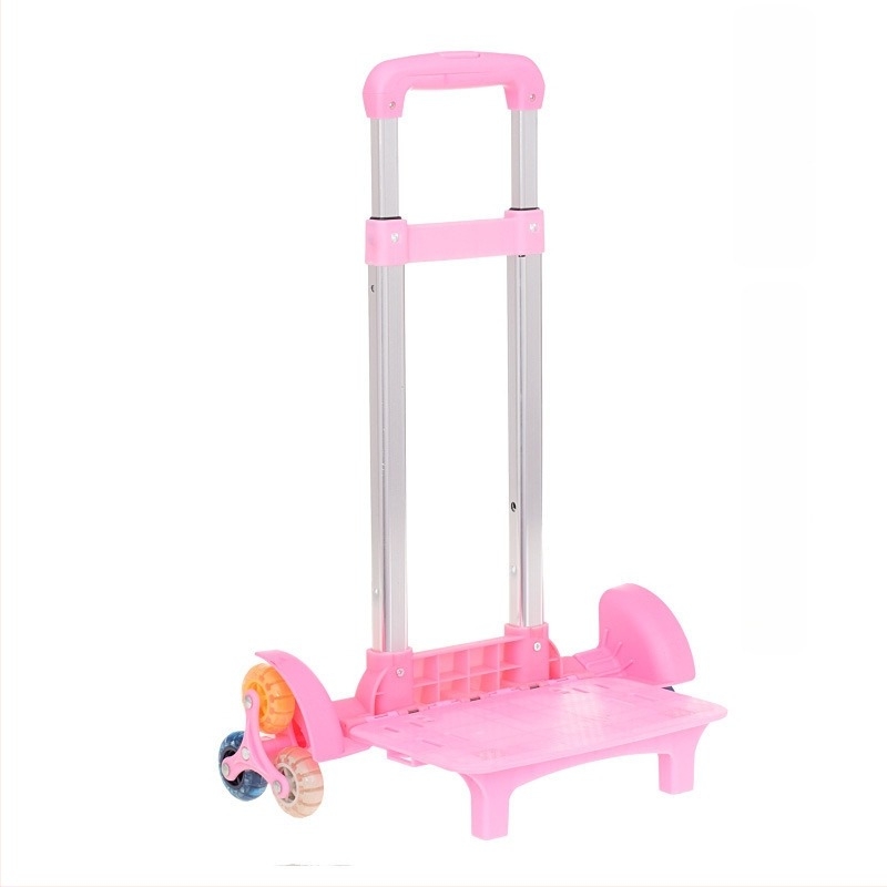 Ученическа раница с теглич, сгъваема шестколелна рамка, найлон, модел BMX666 — дишаща, водоустойчива, против кражба