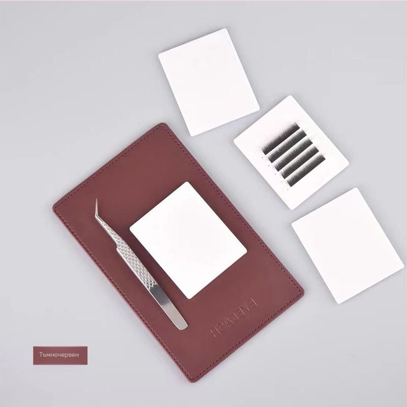 Магнитен комплект за мигли: магнитна плоча, кутия за съхранение на изкуствени мигли и пинсета