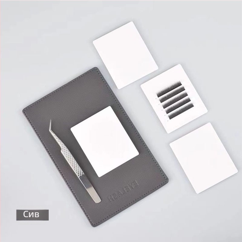 Магнитен комплект за мигли: магнитна плоча, кутия за съхранение на изкуствени мигли и пинсета