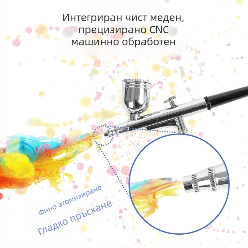 Jifeng Многофункционален ръчен пръскач за маникюр с атомизация — за домашна употреба; Произход: Донггуан; Материал: алуминиева сплав + пластмаса + мед; Серия: пръскач; Приложение: Декорация/Машини