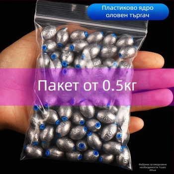 Риболовни тежести от гума, цилиндричен барабанен дизайн, кръгла опаковка, персонализируеми