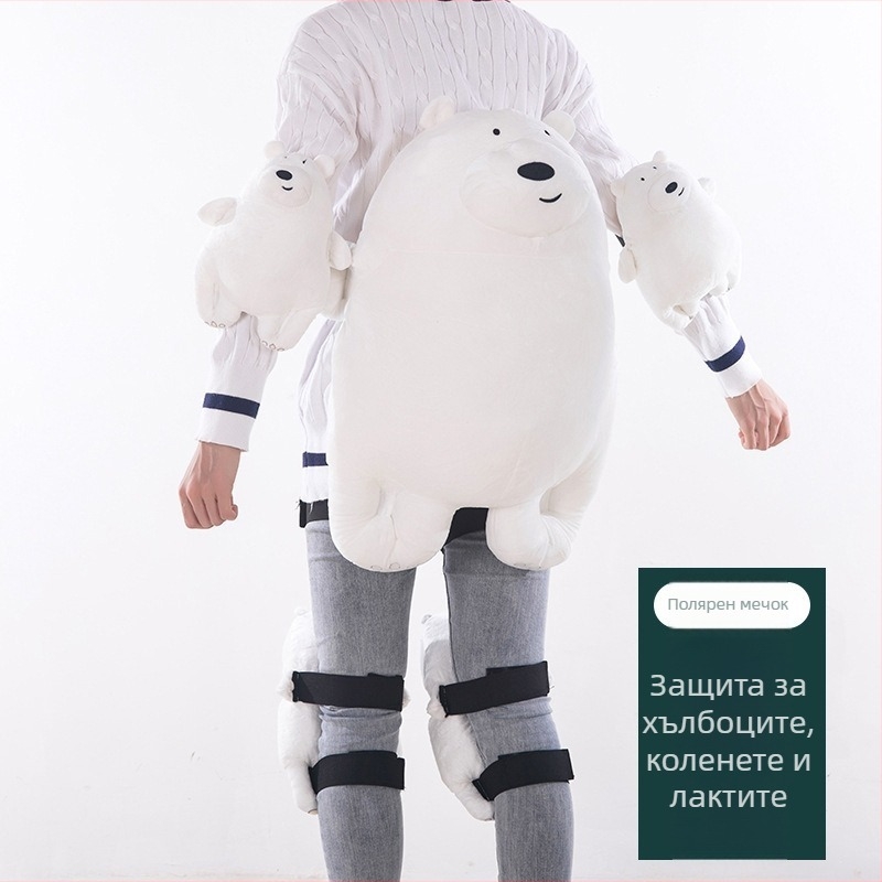 Коленни протектори за ски – плюшени, памучни подплънки, за деца и възрастни, подходящи за ледено-снежни спортове