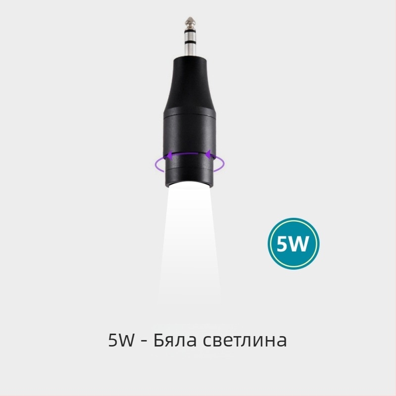 UV лампа държач, регулируем размер на петното, за мигли и гел лак, 5V, 1A, алуминиев корпус, JLONLI, модел 009 серия