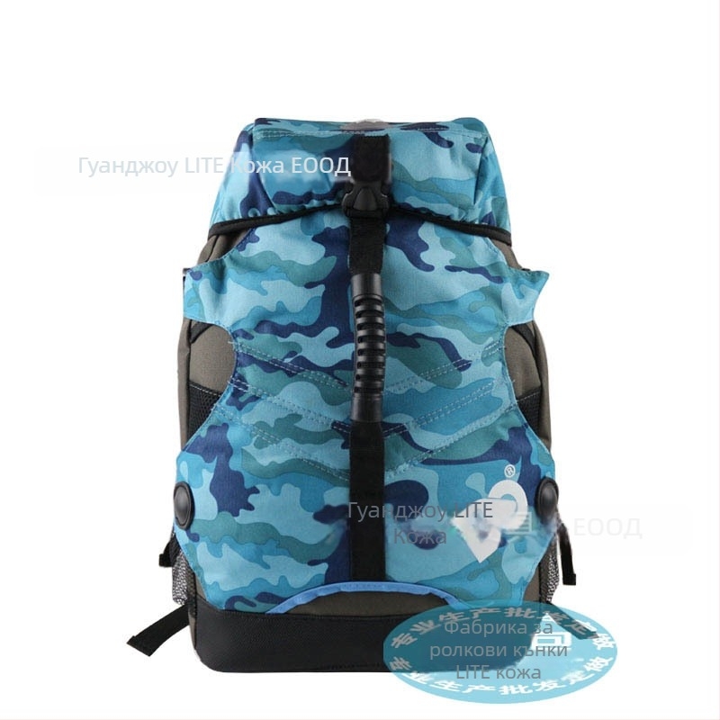 Denuoniss спортна раница за роликови кънки, изработена от найлон, модел Lhb005, подплата полиестер, с извита презрамка.