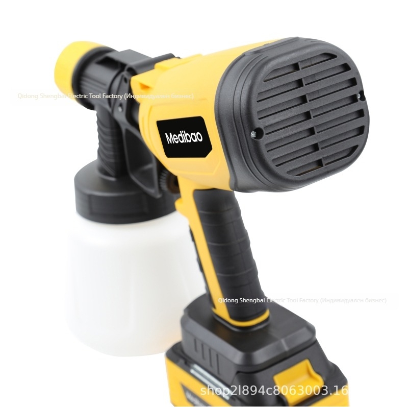 Електрически пистолет за пръскане Saint Bier, преносим високонапорен инструмент за боядисване, акумулаторна литиева батерия 21V