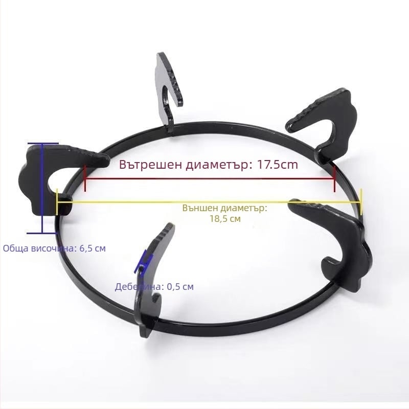 Кръгла поставка за газова печка, универсална, нехлъзгаща се, държач за млековарка