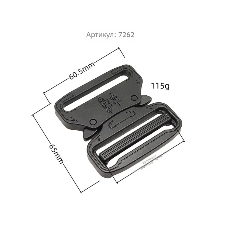 Тактическа катарама за колан, цинкова сплав, сплавна катарама, износоустойчива, багажни аксесоари