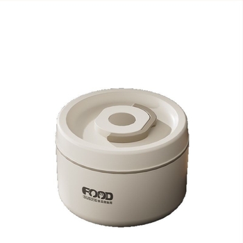 Кутия за обяд от 316 неръждаема стомана, кръгла, изолирана, микровълнова безопасна, двойно-слойна