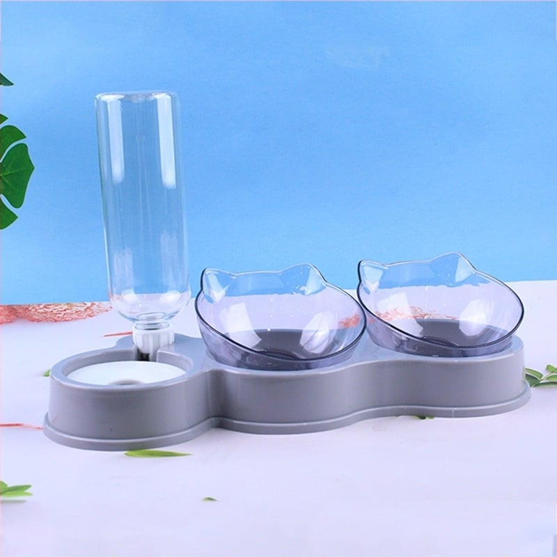 3-в-1 комплект за котки и кучета с автоматичен воден диспенсър и хранилка, модел 145, APP поддръжка, подходящ за кучета и котки, със сваляема част, тегло 303