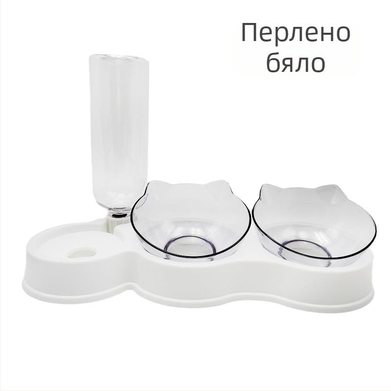 3-в-1 комплект за котки и кучета с автоматичен воден диспенсър и хранилка, модел 145, APP поддръжка, подходящ за кучета и котки, със сваляема част, тегло 303