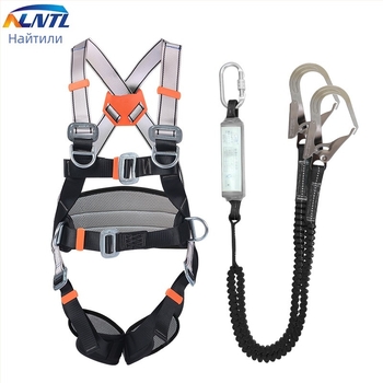 Пояс за безопасност за височинни работи, петточков, полиестер; въже от високоустойчив коприна; NLNTL, носимост 100 кг
