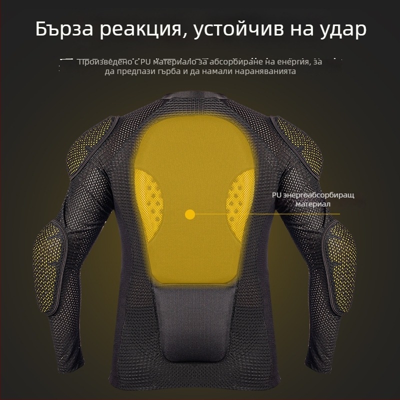 Професионален комплект ски протектори: коляно, лакът, рамо и ханш протектори; Lycra + PU