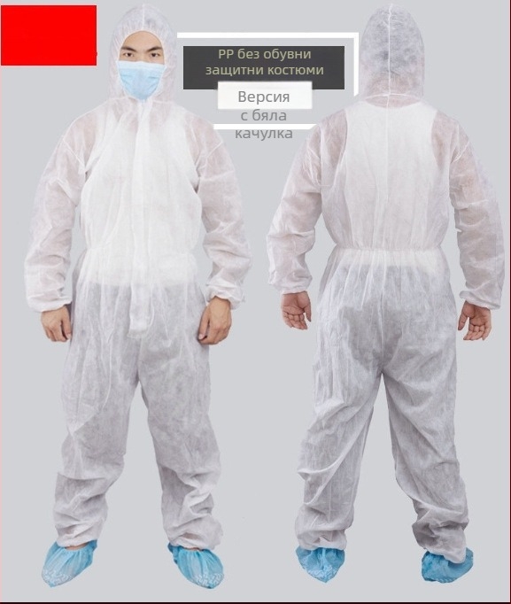 PP защитно облекло за изолация със свързан дизайн и дишащ филм