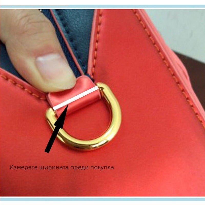 Метален комплект катарами: отделяща се D-образна катарама, верига и регулируем обков