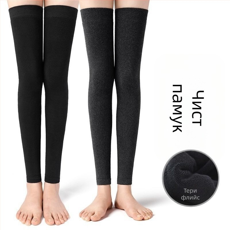 Дамски надколенни чорапи с защита на прасците, спандексови, за универсална употреба и за други спортове, за есен и зима