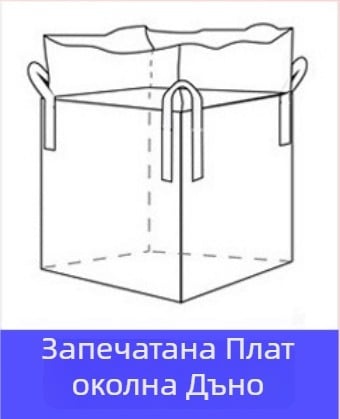 Плетена полипропиленова тонна торба, износоустойчива и подсилена с дебели ремъци, за транспортно опаковане; печат на лого; товароносимост 1–2 т; марка Sincerity