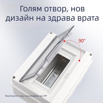 Пластмасова водоустойчива електрическа разпределителна кутия за 2–24 вериги, повърхностно монтирана