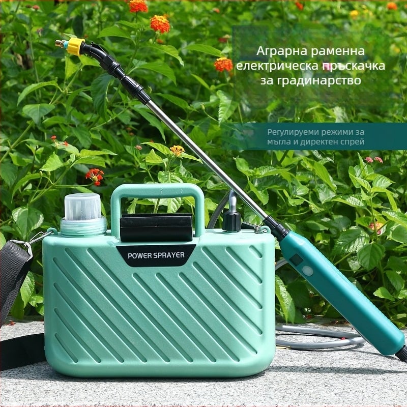 Електрическа пръскачка с атомизиращ накрайник, пластмасов корпус – Krish, за озеленяване, домашно градинарство и селскостопански нужди