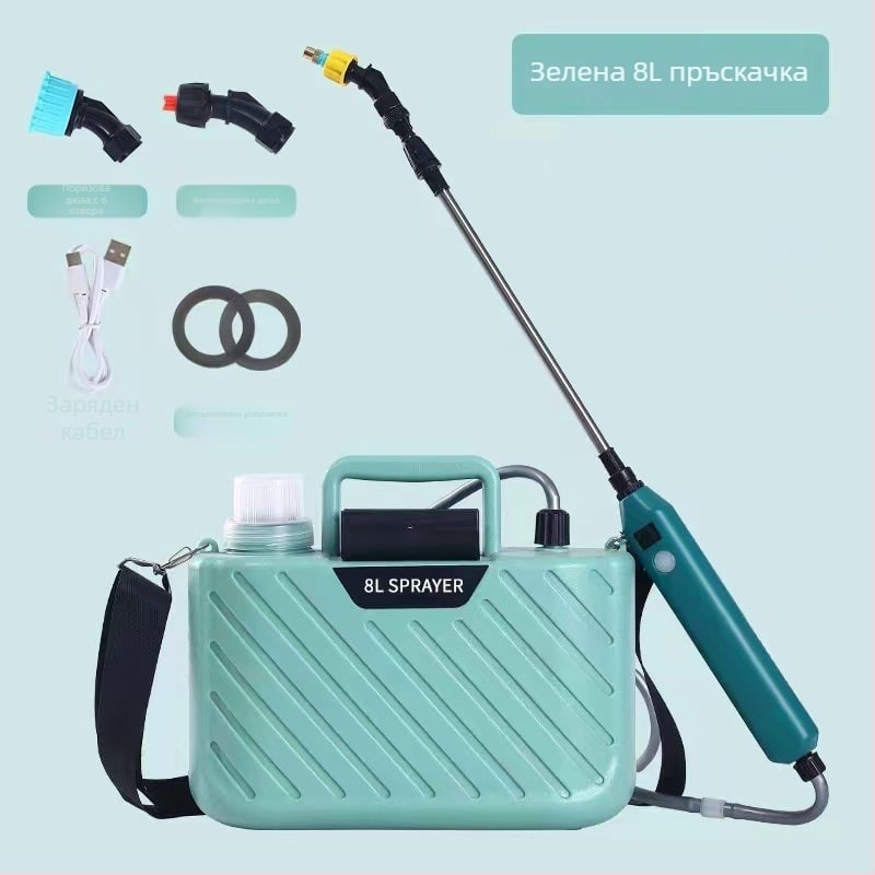 Електрическа пръскачка с атомизиращ накрайник, пластмасов корпус – Krish, за озеленяване, домашно градинарство и селскостопански нужди