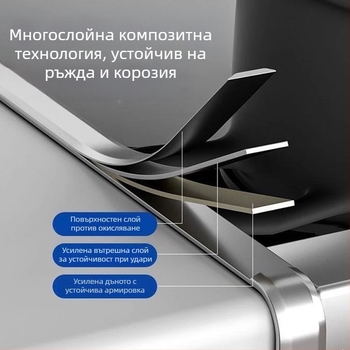 Алуминиева лента за кант с вградена инсталация, интегриран клип за пролука между плот и печка, уплътнение за ръба на кухненския плот, Universal марка, Universal тип