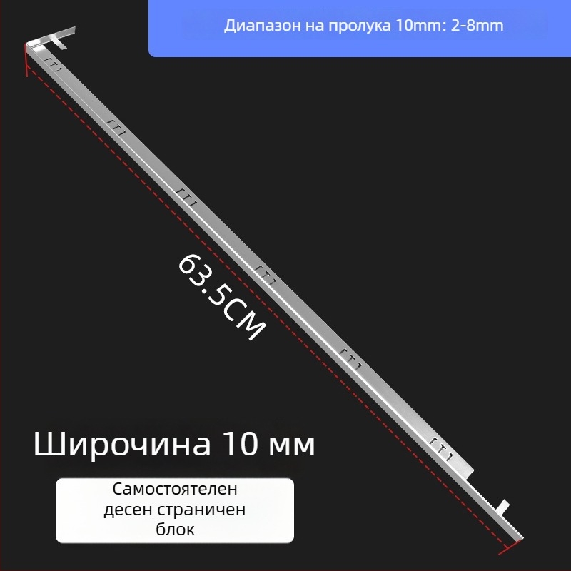 Алуминиева лента за кант с вградена инсталация, интегриран клип за пролука между плот и печка, уплътнение за ръба на кухненския плот, Universal марка, Universal тип