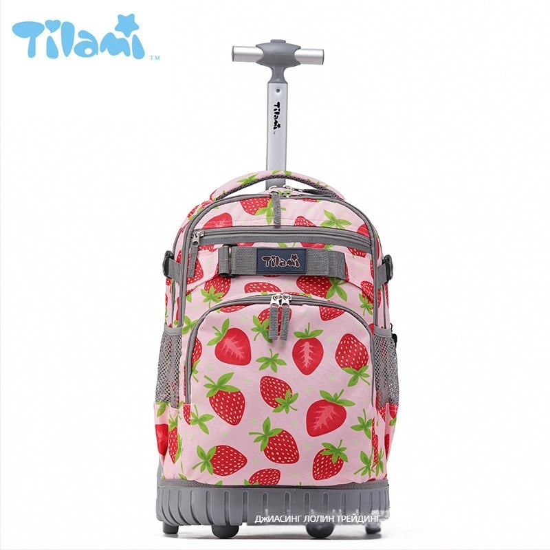 Tilami раница за училище с защита на гръб и намаляване на натоварването, обновен модел с едно колело за начално и средно училище