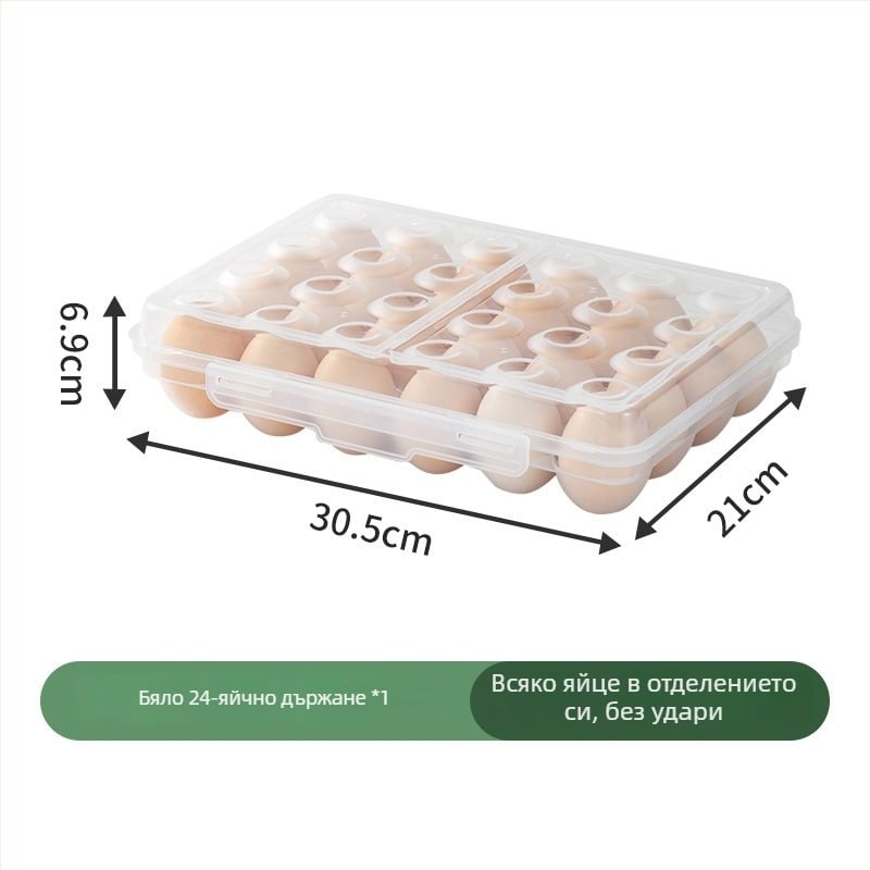 Кутия за яйца за къмпинг с издърпващ се чекмедже – преносима, запазва свежест, уплътняваща, пластмаса за хранителни цели