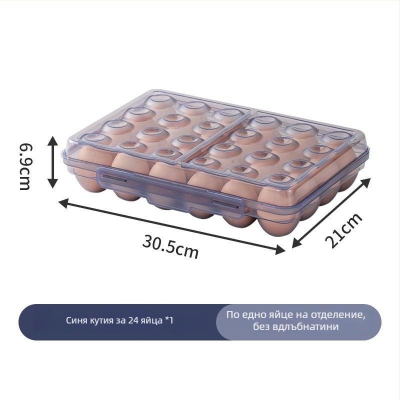 Кутия за яйца за къмпинг с издърпващ се чекмедже – преносима, запазва свежест, уплътняваща, пластмаса за хранителни цели