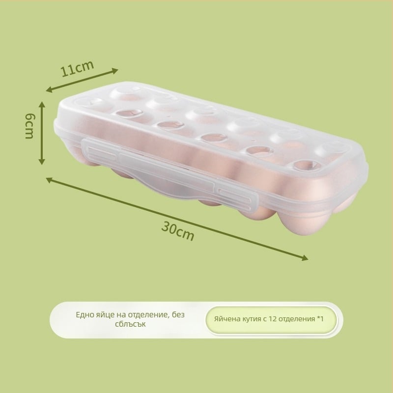 Кутия за яйца за къмпинг с издърпващ се чекмедже – преносима, запазва свежест, уплътняваща, пластмаса за хранителни цели