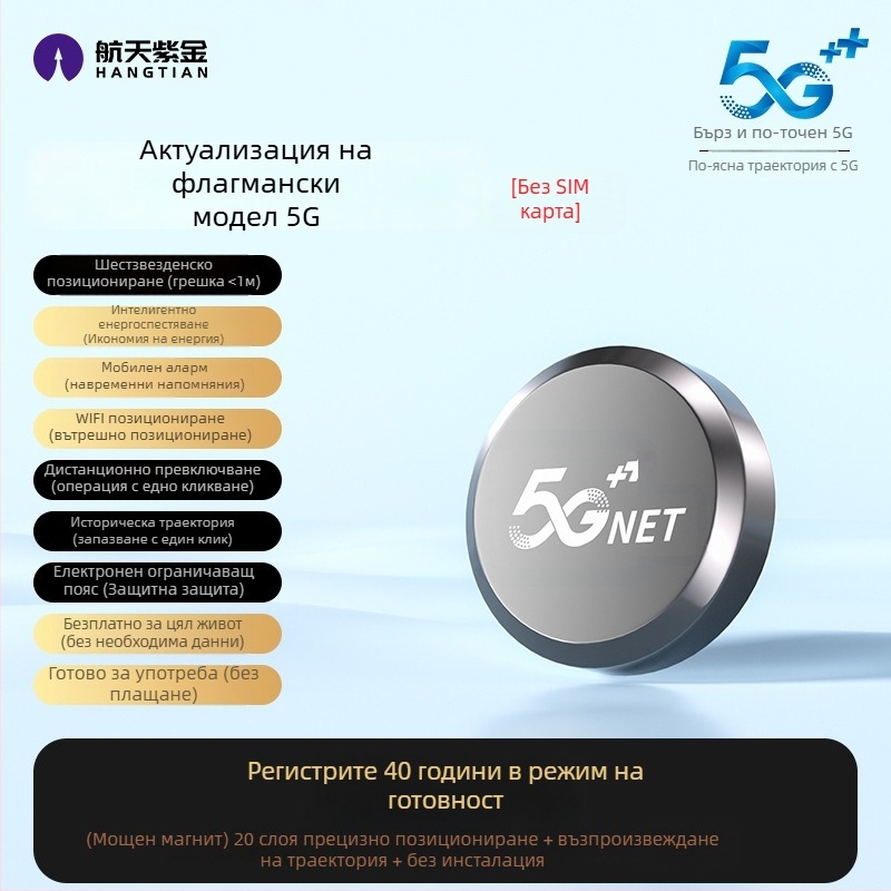 GPS автомобилен тракер с защита срещу загуба и кражба, точност на позициониране 1 м, модел F35d, литиево-полимерна батерия