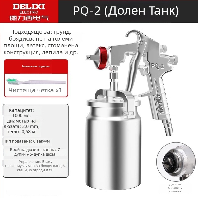 Пистолет за пръскане за мебели и автомобили, регулируеми дюзи, мулти-диаметър, зареждаема литиева батерия, 220V